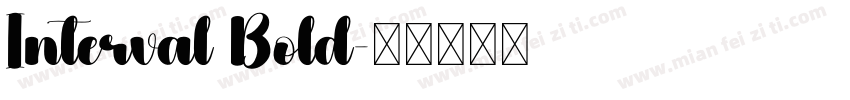 Interval Bold字体转换